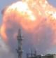 Imagen de la explosión producida en la ciudad siria de Homs