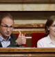 Joan Herrera y Dolors Camats, líderes de ICV, en el Parlament