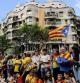 Imagen de la Via Catalana pasando ante La Pedrera de Gaudí