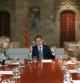 El presidente de la Generalitat de Catalunya, Artur Mas, y la vicepresidenta, Joana Ortega, durante la reunión que han mantenido con la presidenta de la Assemblea Nacional Catalana, Carme Forcadell, y representantes de la ANC
