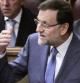 El presidente del Gobierno, Mariano Rajoy, durante su intervención hoy en la sesión de control al Ejecutivo del pleno del Congreso.