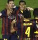 Messi y Pedro celebrando un gol