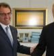 El presidente de la Generalitat, Artur Mas, con el eurocomisario de Asuntos Económicos, Olli Rehn.