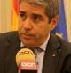 El conseller de Presidència de la Generalitat de Catalunya, Francesc Homs, durante una entrevista en la Agència Catalana de Noticies