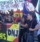 Miembros de Democracia Nacional se concentran en la Plaza España bajo el lema "Siempe unionistas"