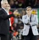 Tata Martino y Javier Aguirre, durante el derbi entre el Barça y el Espanyol