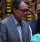 Artur Mas, durante la ceremonia de bienvenida en Streets of India.