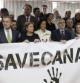 Acto de presentación de la campaña SaveCanarias de protesta contra las prospecciones petrolíferas en Canarias