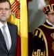 El jefe del Ejecutivo, Mariano Rajoy, durante el acto central del Día de la Constitución