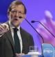 El presidente del Gobierno, Mariano Rajoy, durante su intervención en la clausura de la Convención del Partido Popular de la Región de Murcia
