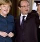 Hollande y Merkel tras su reunión en el Elíseo