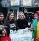 Manifestantes contra el aborto, en una protesta en Madrid