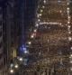 Vista general de la manifestación silenciosa celebrada en Bilbao convocada por el PNV y EH Bildu