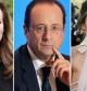 Valérie Trierweiler, primera dama de Francia; François Hollande, presidente de la República; y la actriz Julie Gayet