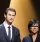 El actor australiano Chris Hemsworth y la presidenta de la Academia de Hollywood, Cheryl Boone, durante la presentación de los nominados a los premios Oscar
