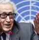 El mediador internacional para Siria Lajdar Brahimi en Ginebra