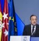 El presidente del Real Madrid, Florentino Pérez, se dirige a los socios del club en una asamblea de compromisarios
