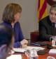 El conseller de Presidència y portavoz del Govern, Francesc Homs, junto a la consellera de Ensenyament, Irene Rigau, en la reunión del Consell Executiu.