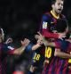 Jordi Alba celebra uno de los goles del Barça ante la Real Sociedad