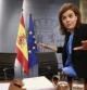 La vicepresidenta del Gobierno, Soraya Sáenz de Santamaría, tras una reunión del Consejo de Ministros.
