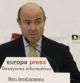 El ministro de Economía y Competitividad, Luis de Guindos, durante su intervención esta mañana en el desayuno organizado por Europa Press.