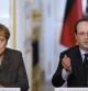 Archivo: Merkel y Hollande en París.