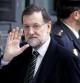 El presidente del Gobierno español, Mariano Rajoy, a su llegada hoy al pleno para la sesión de control al Ejecutivo hoy en el Congreso de los Diputados.