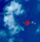 Imagen satélite en la que se podrían ver posibles restos del avión desaparecido de Malaysian Airlines