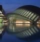 Vista nocturna de la Ciudad de las Artes y de las Ciencias