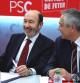 Alfredo Pérez Rubalcaba y Pere Navarro, en la sede del PSC