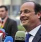 El presidente francés François Hollande a su llegada a la sede de la UE en Bruselas