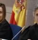El magistrado de la Audiencia Nacional Fernando Grande-Marlaska sigue la intervención del presidente de la Generalitat, Artur Mas, durante su declaración por videoconferencia en la cuarta jornada del juicio contra 19 acusados del asedioalParlament en 2011.