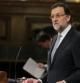 El presidente del Gobierno, Mariano Rajoy, en el atril del Congreso.