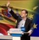 El presidente del Gobierno, Mariano Rajoy, durante su intervención en el acto de presentación oficial de la candidatura del Partido Popular para los comicios europeos del 25 de mayo, celebrado hoy en Toledo.
