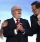 El presidente del Gobierno, Mariano Rajoy (d), junto a la secretaria general del PP, María Dolores de Cospedal, y el ministro de Agricultura, Alimentación y Medio Ambiente y próximo cabeza de lista del PP a las elecciones europeas, Miguel Arias Cañete (c), en el acto de presentación oficial de su candidatura para los comicios europeos del 25 de mayo, celebrado hoy en Toledo.