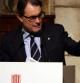 Artur Mas, en el Saló Sant Jordi del Palau de la Generalitat