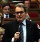 Artur Mas, durante la sesión de control en el Parlament.