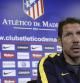 El entrenador argentino del Atlético de Madrid, Diego "Cholo" Simeone, durante una rueda de prensa