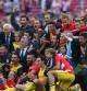 Foto de celebración del Atlético de Madrid.