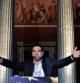 El líder de Syriza, Alexis Tsipras, celebra su victoria electoral en las elecciones europeas en Atenas