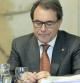 El president de la Generalitat, Artur Mas, durante la reunión semanal del Govern