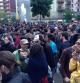 Concentración en la plaza de Sants en protesta por el desalojo de la centro social Can Vies y la actuación de los Mossos d'Esquadra