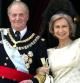 El rey Juan Carlos junto a la reina doña Sofía en una foto tomada el día de la boda de don Felipe y doña Letizia, el 22 de mayo de 2004