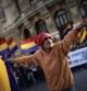 Un ciudadano durante la concentración por la República en Bilbao