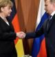 Merkel y Putin, en los actos conmemorativos del 70 aniversario del desembarco de Normandía