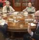 Imagen del ministro de Hacienda y Administraciones Públicas, Cristóbal Montoro, reunido con los sindicatos