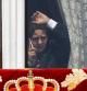Felipe Juan Froilán, en una ventana del palacio Real, tras la ceremonia de proclamación del rey Felipe VI