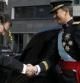 El presidente del Gobierno saluda al rey Felipe VI a su llegada al Congreso para su proclamación