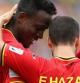 Divock Origi celebra su gol a Rusia con Eden Hazard