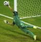 Keylor Navas detiene el disparo de Theofanis Gekas